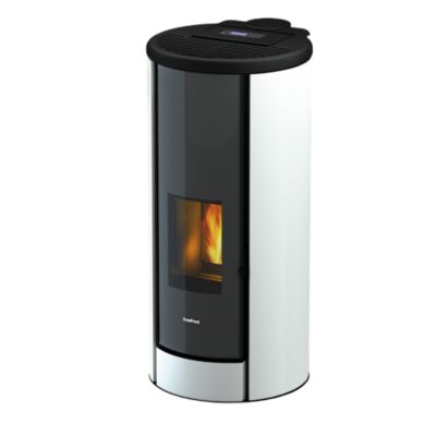 Poêle à  granulés Freepoint Breeze 9 rond blanc 10 3kW - Surface de chauffe 95 m²