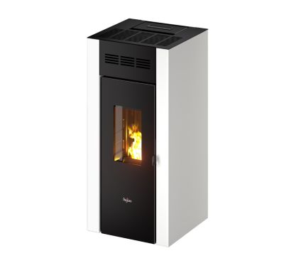 Poêle à granulés étanche canalisable Pegaso Elane 9 blanc 8.5 kW