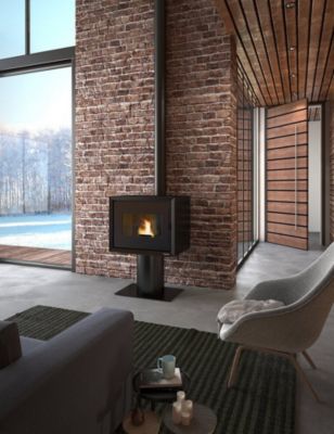 Poêle à  granulés Freepoint Modo9 9kW noir biflux