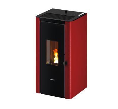 Poêle à granulé étanche Indigo 7 Freepoint - noir et bordeaux - 7.9kW