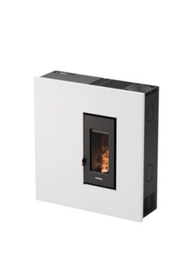 Poêle à  granulés Freepoint Res 7 blanc 7 8kw - Surface de chauffe 73m²
