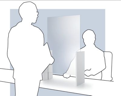 Panneau de protection en verre à poser Format