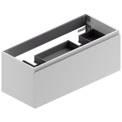 Meuble sous vasque suspendu blanc l.120 cm pour double vasque  Pura