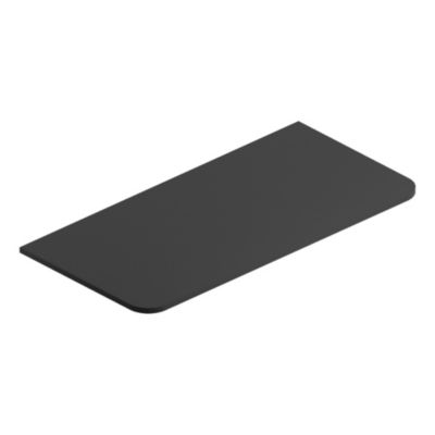 Plan de toilette en mélaminé noir mat Alba 104,5 cm