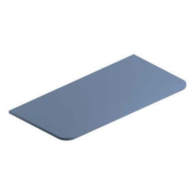 Plan de toilette en mélaminé bleu mat Alba 104,5 cm