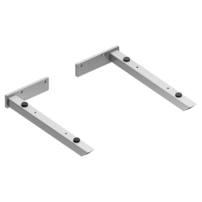 2 équerres de fixation en métal pour plan vasque Stonetec