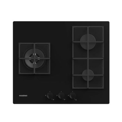 Table de cuisson gaz 60cm 3 feux noir Rosieres RVG63B4MBB/1 origine