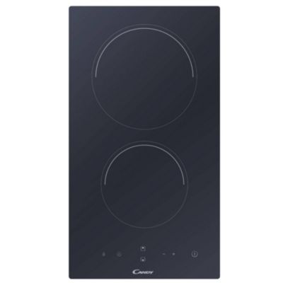 Domino vitrocéramique 30cm 2 foyers noir Candy CDH30 smart
