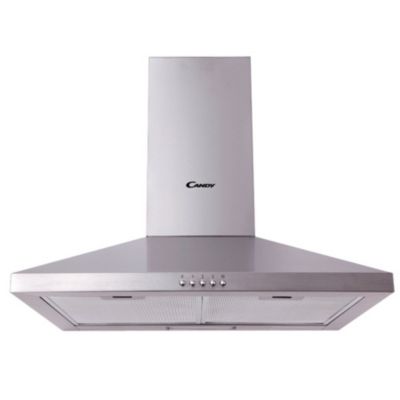 Hotte décorative murale 60cm 67db 458m3/h inox Candy CCE160XGG