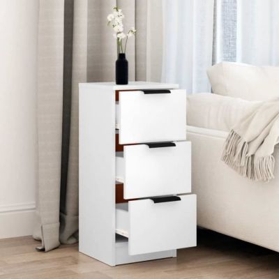 811151 vidaXL Buffet Blanc 30x30x70 cm Bois d'ingénierie