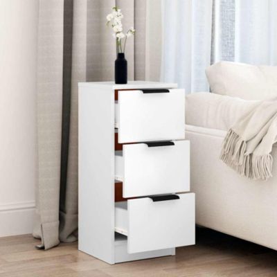 811151 vidaXL Buffet Blanc 30x30x70 cm Bois d'ingénierie