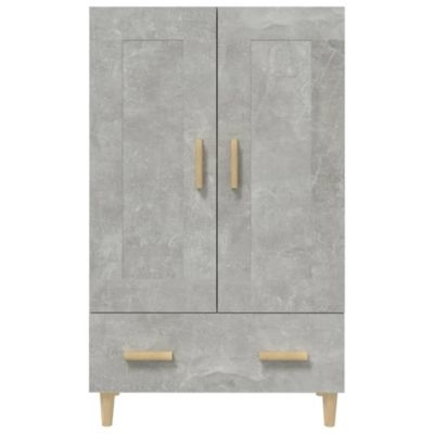 812568 vidaXL Buffet haut Gris béton 70x31x115 cm Bois d'ingénierie