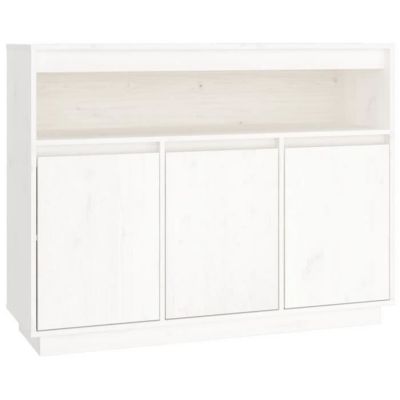 814390 vidaXL Buffet Blanc 104,5x34x80 cm Bois massif de pin
