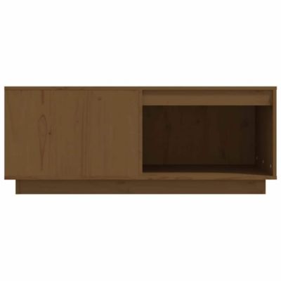 814522 vidaXL Table basse Marron miel 100x101x40,5 cm Bois massif de pin
