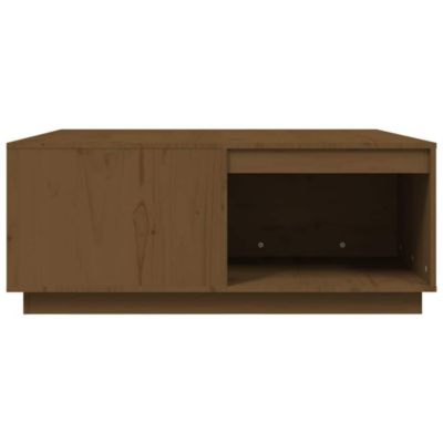 814522 vidaXL Table basse Marron miel 100x101x40,5 cm Bois massif de pin
