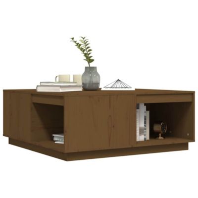 814522 vidaXL Table basse Marron miel 100x101x40,5 cm Bois massif de pin