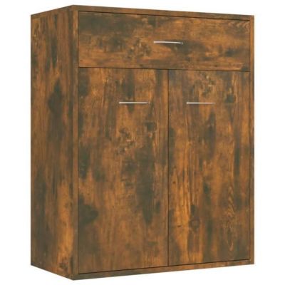 815375 vidaXL Buffet Chêne fumé 60x30x75 cm Bois d'ingénierie