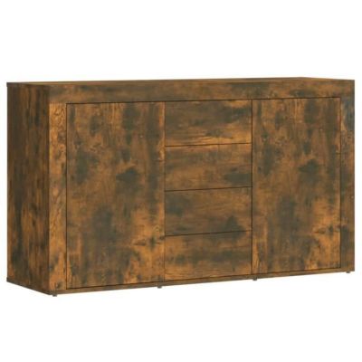 815492 vidaXL Buffet Chêne fumé 120x36x69 cm Bois d'ingénierie