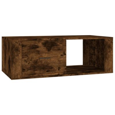 816541 vidaXL Table basse Chêne fumé 100x50,5x35 cm Bois d'ingénierie