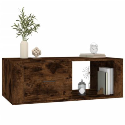 816541 vidaXL Table basse Chêne fumé 100x50,5x35 cm Bois d'ingénierie