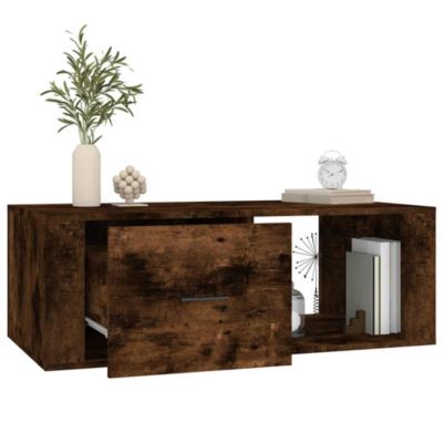 816541 vidaXL Table basse Chêne fumé 100x50,5x35 cm Bois d'ingénierie