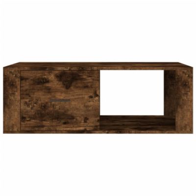 816541 vidaXL Table basse Chêne fumé 100x50,5x35 cm Bois d'ingénierie