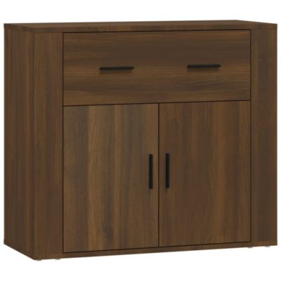 816575 vidaXL Buffet Chêne marron 80x33x70 cm Bois d'ingénierie