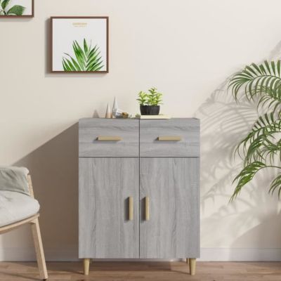 817358 vidaXL Buffet Sonoma gris 69,5x34x89 cm Bois d'ingénierie