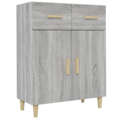 817358 vidaXL Buffet Sonoma gris 69,5x34x89 cm Bois d'ingénierie