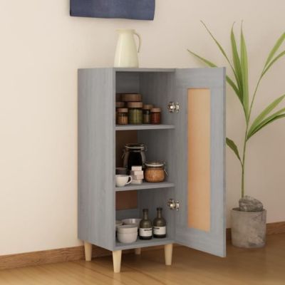 817433 vidaXL Buffet Sonoma gris 34,5x34x90 cm Bois d'ingénierie