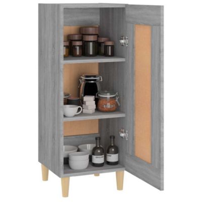 817433 vidaXL Buffet Sonoma gris 34,5x34x90 cm Bois d'ingénierie