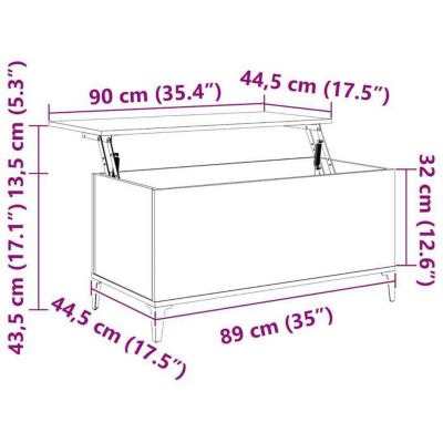 819590 vidaXL Table basse Blanc brillant 90x44,5x45 cm Bois d'ingénierie