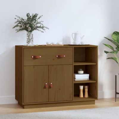 820140 vidaXL Buffet Marron miel 98,5x40x75 cm Bois massif de pin