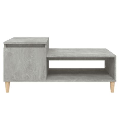 821128 vidaXL Table basse Gris béton 100x50x45 cm Bois d'ingénierie