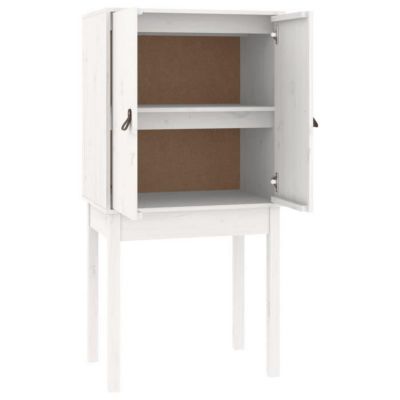 821745 vidaXL Buffet haut Blanc 60x40x120 cm Bois massif de pin