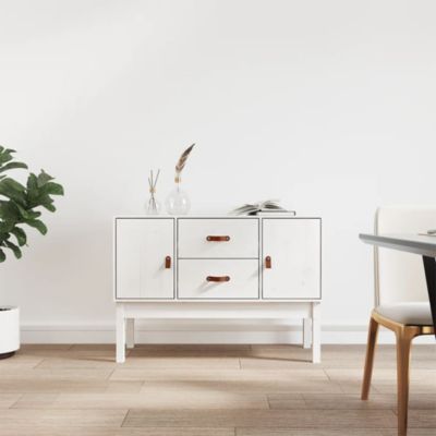 823525 vidaXL Buffet Blanc 110x40x78 cm Bois massif de pin