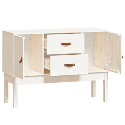 823525 vidaXL Buffet Blanc 110x40x78 cm Bois massif de pin