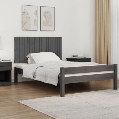 824840 vidaXL Tête de lit murale Gris 127,5x3x60 cm Bois massif de pin