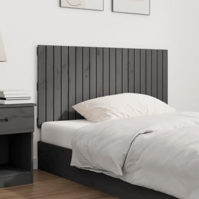 824840 vidaXL Tête de lit murale Gris 127,5x3x60 cm Bois massif de pin