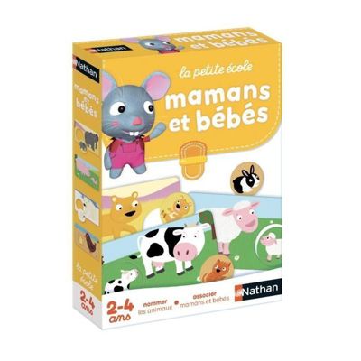 Nathan Jeu D'association La Petite Ecole - Mamans Et Bébés - Bébé Animaux - Mixte - A Partir De 3 Ans Jaune pour garçon - vue 7
