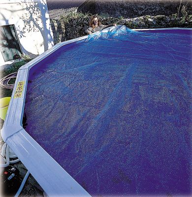 GRE Bâche été à bulles pour piscine autoportante 6 10 x 3 75 Épaisseur 0 18mm