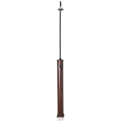 Gre Pools Douche solaires ronde d'extérieur en PVC aspect bois - 11x220 cm - 9 l Marron - vue 4