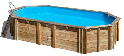 Piscine hors sol bois Gré Orange LDD 7 55 x 4 56 x h.1 46 m