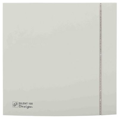 Aérateur ultra silencieux S&P Silent Design 100 CZ Blanc Swarovski ø100 mm - S Et P