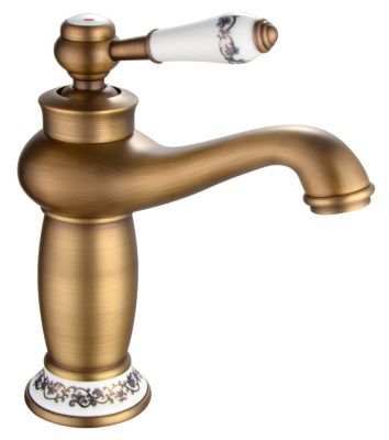 Mitigeur lavabo ROUSSEAU MARPLE vieux bronzé cartouche céramique et aérateur réducteur de débit - vue 2