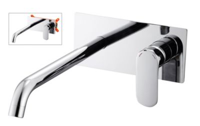 Mitigeur de lavabo mécanique encastré rond chrome  Edouard Rousseau Encastrable