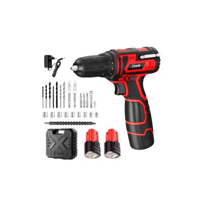Perceuse visseuse 12V CASALS Avec 2 batteries chargeur et coffret daccessoires