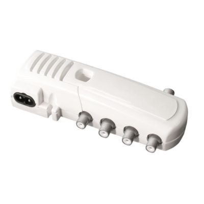 Amplificateur intérieur TV 4 sorties, UHF/VHF - Fiche F