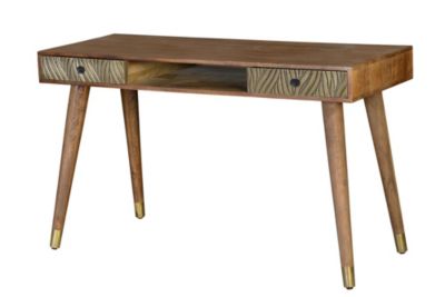 Bureau en bois de manguier avec détails en