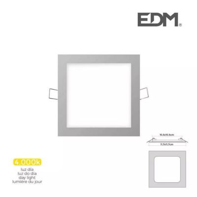 Downlight LED carré 11 7cm Chromé Naturel - vue 2